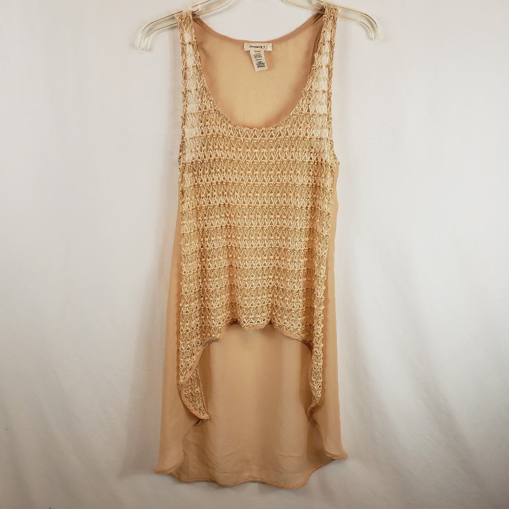 January 7 sheer knit tank top size M